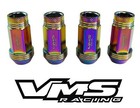 VMS RACING 20PC NEOCHROME 12X1.25 ALUMINUM LUG NUTS FOR 09-16 NISSAN GTR R35