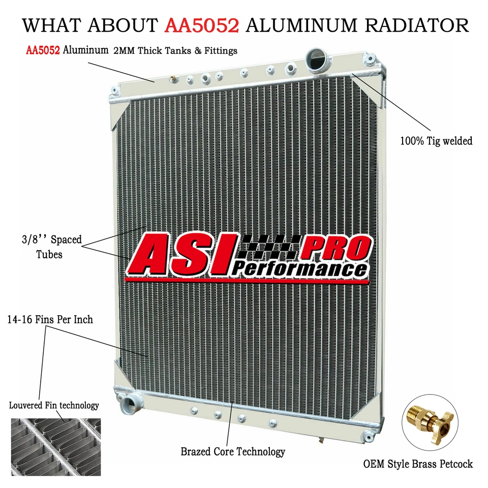 For 2008-2013,2009 2011 Freightliner Cascadia Columbia 3 Rows Aluminum Radiator Foto 3 de 4