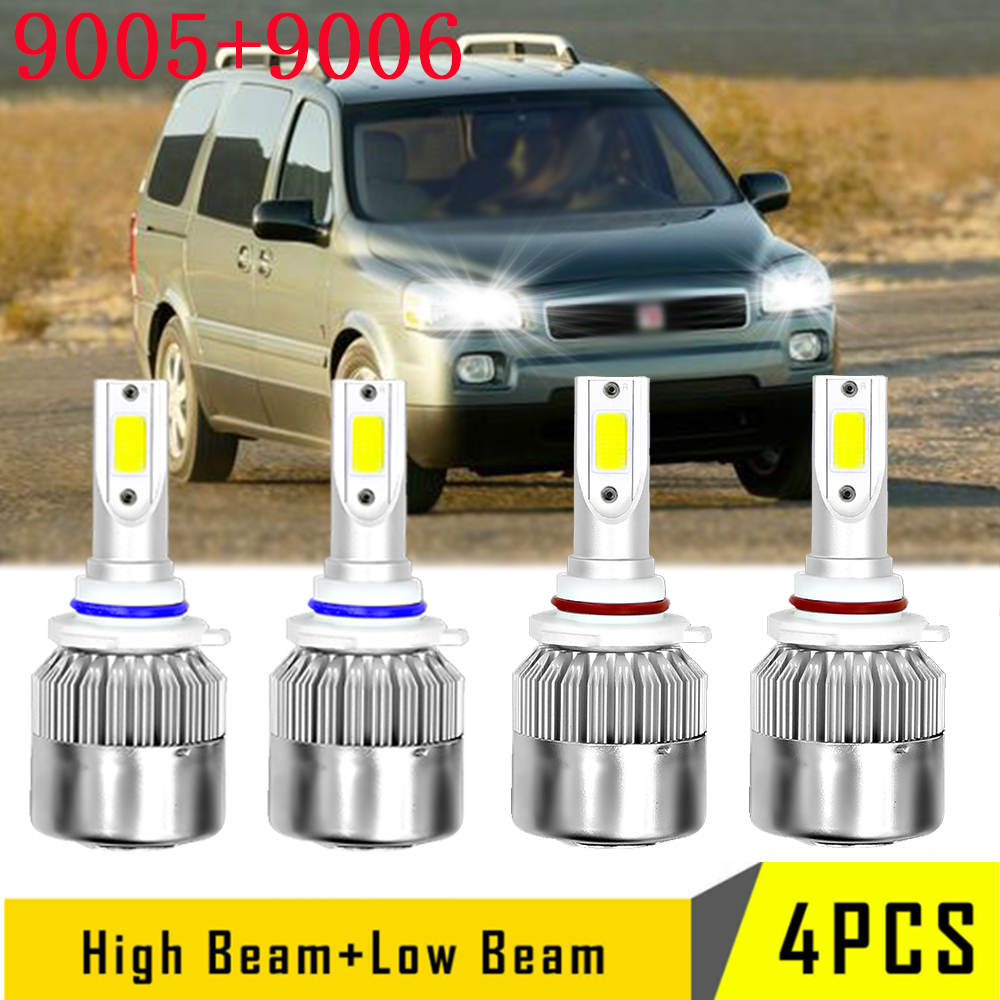 For Saturn Vue 2002-2007 - 6000K Front LED Headlights High Low Beam Bulbs Combo