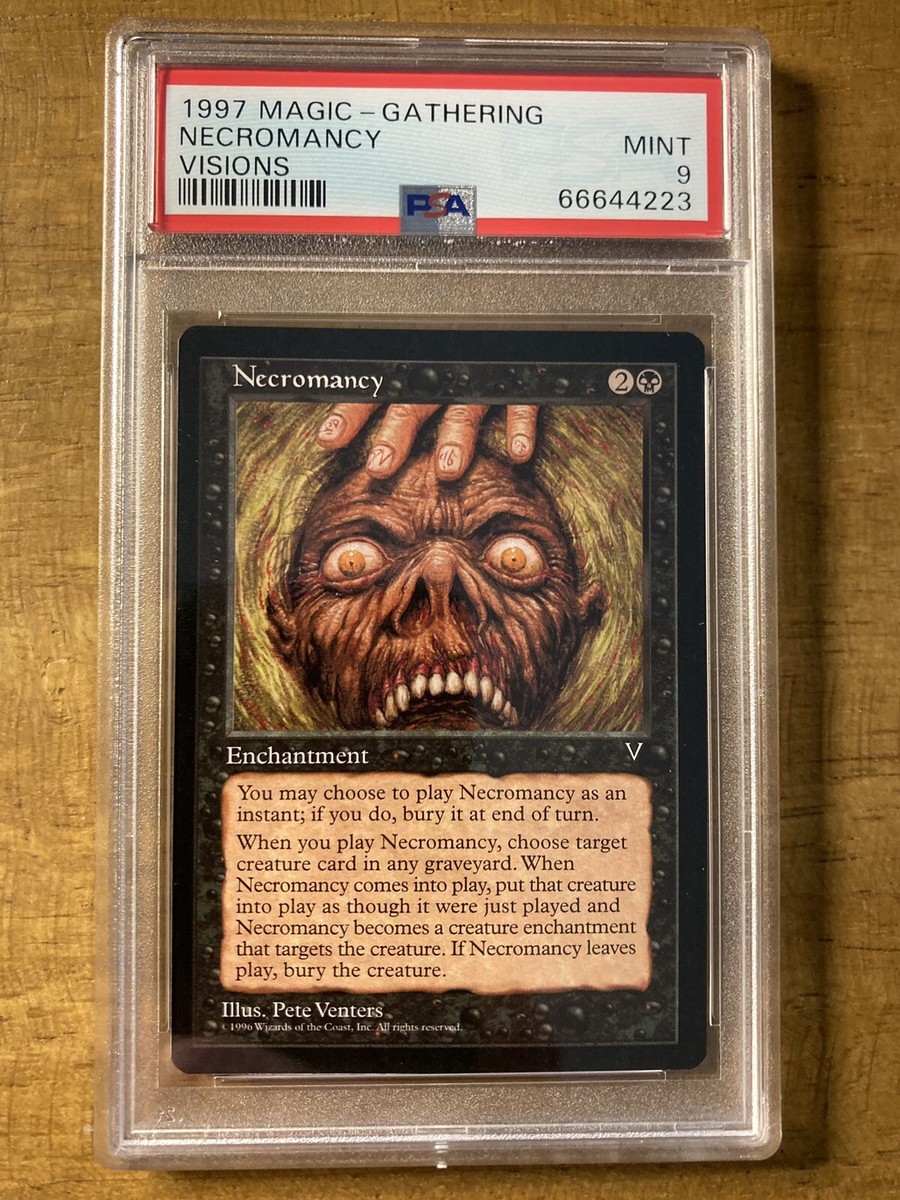 MTG✨NECROMANCY✨Visions PSA 9 MINT UNCOMMON Enchantment 1997 P