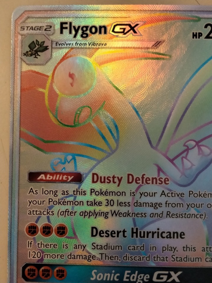Flygon GX 256/236 Cosmic Eclipse Full Art Secret Rainbow Rare Pokemon