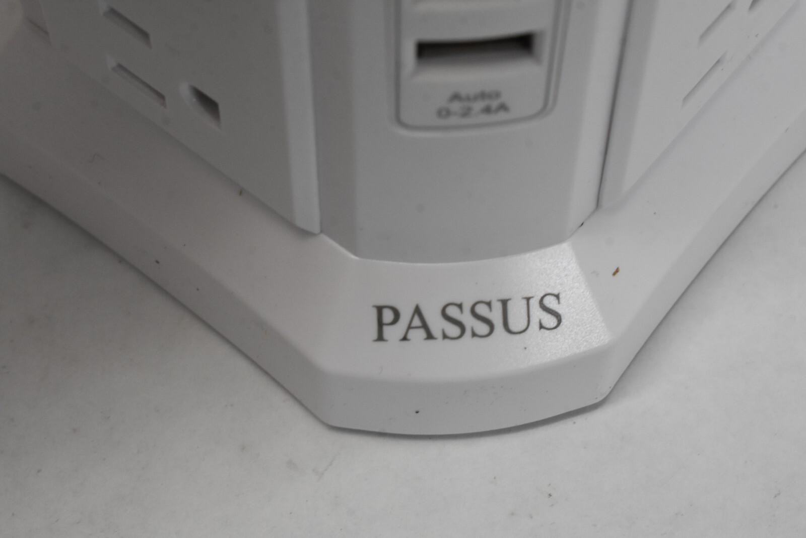 Passus Long Extension Cord 10ft 1625W w/ Multiple Outlets Surge Protector White