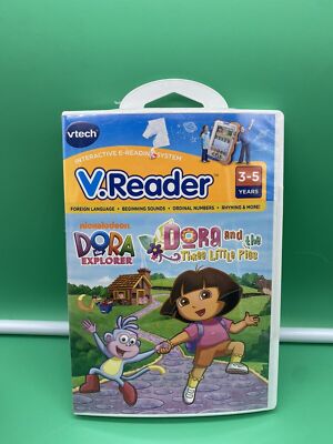 New Unopened Vtech Interactive E-Reading System Dora And The Three Little Pigs