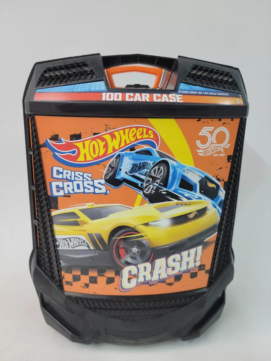 Hot Wheels 100-Car, Rolling Storage Case with Retractable Handle Hot Wheels