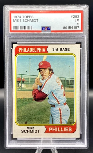 MIKE SCHMIDT - 1974 Topps #283 - PHILLIES - PSA 5 EX - 2ND YEAR CARD