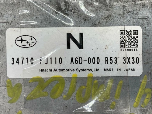 2014 SUBARU IMPREZA POWER STEERING COMPUTER CONTROL MODULE 34710FJ110 PZEV 14