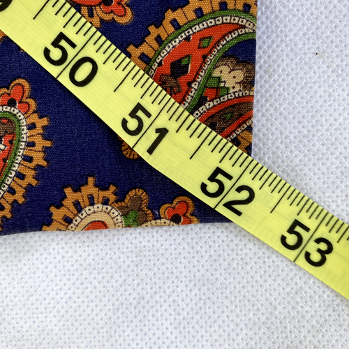 Aristo-Craft Vintage Tie Men's 60's Paisley Wide Cotton Navy Red Gold - Picture 4 of 4