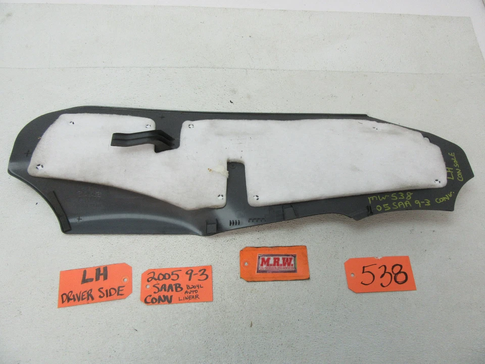 compatível com 04-11 SAAB 9-3 conversível painel de porta de acabamento console frontal esquerdo 12793475 L LH - Imagem 3 de 4