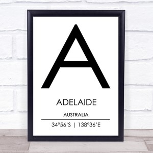 adelaide australia coordinates world city travel quote
