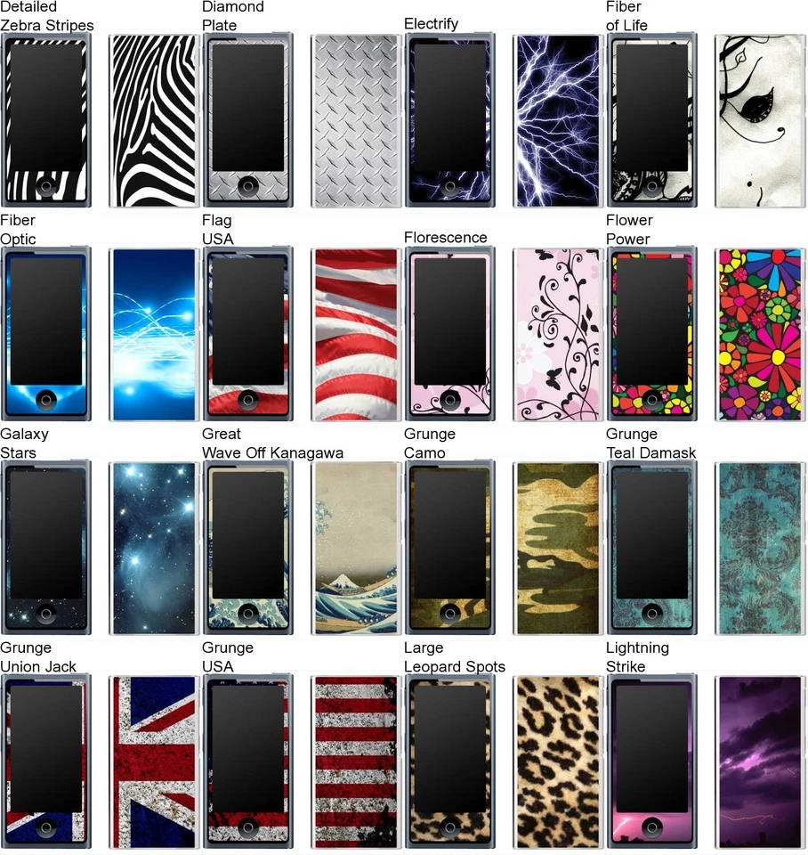 Choose Any 1 Vinyl Decal/Skin for iPod Nano 7th Gen - Buy 1 Get 2 Free! - Image 2 of 4