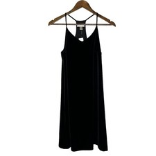 Loft Outlet NWT Women's Sleeveless Velvet Black Mini Dress Size XS