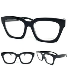 Oversize Vintage Retro Style READING Eye Glasses Readers Thick Black Frame 3.00