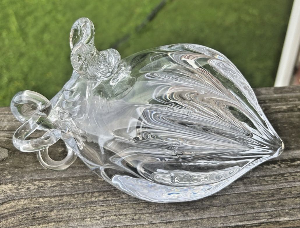 David Goldhagen Signed Studio Art Glass Acorn Sculpture Dated