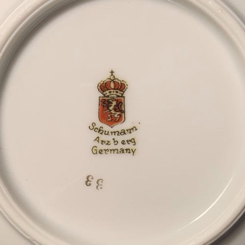 2 Schumann Arzberg Germany Pierced Reticulated Multi-sided 5" Bowls Rose Floral - Picture 8 of 9