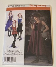 Simplicity 2757 Pattern Dress Cami Top 6 8 10 12 Arkivestry Goth Uncut