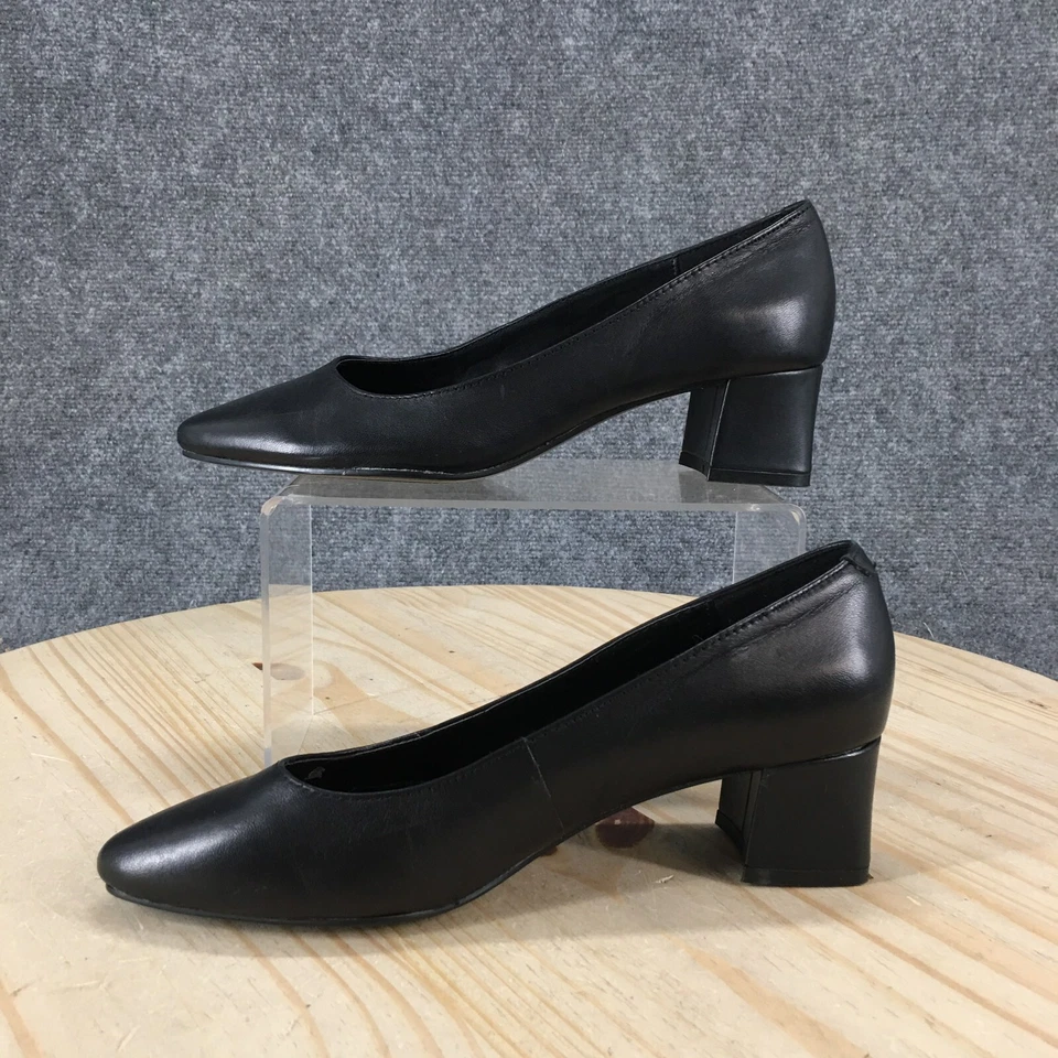 Bandolino туфли женщин 6 M насос черный поскользнуться на повседневный миндаль носок блок каблуки - Изображение 2 из 4