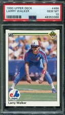 1990 Upper Deck 466 Larry Walker PSA 10 RC HOF