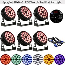 BECEN Stage Light Super Wash Led Par Can 18x18w RGBWA UV6in1 LED Par Light 6pcs