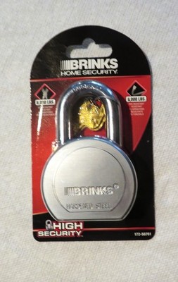 BRINKS 60mm HARDENED STEEL   COMMERCIAL PADLOCK   OUTDOOR   CUT & PRY RESISTANT