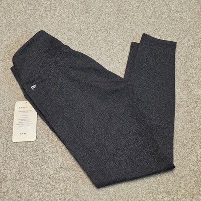 Fabletics High-Waisted Side Pockets 7/8 Legging Charcoal Gray FBTS01 Medium NWT
