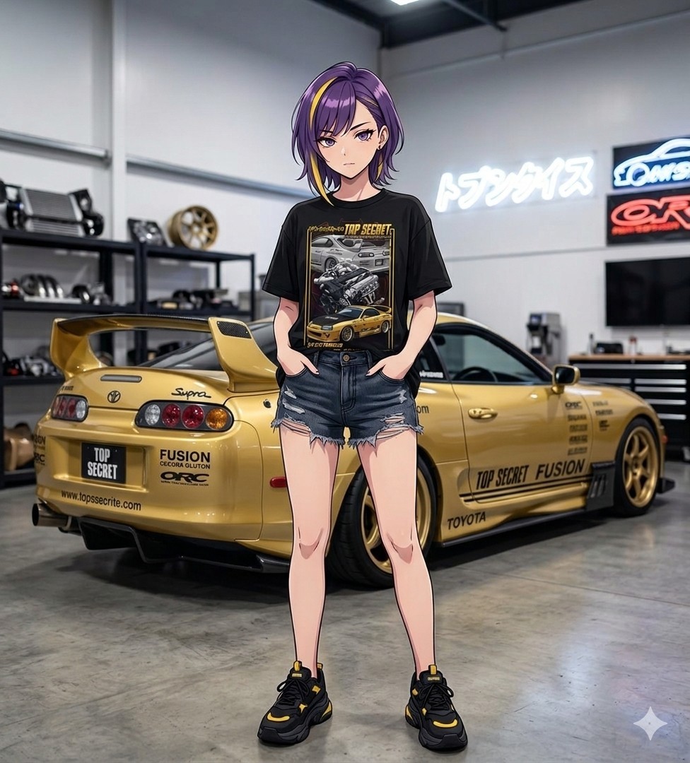 Jdm Retro t-shirt Supra Gt300 Top Secret Performance Anime car