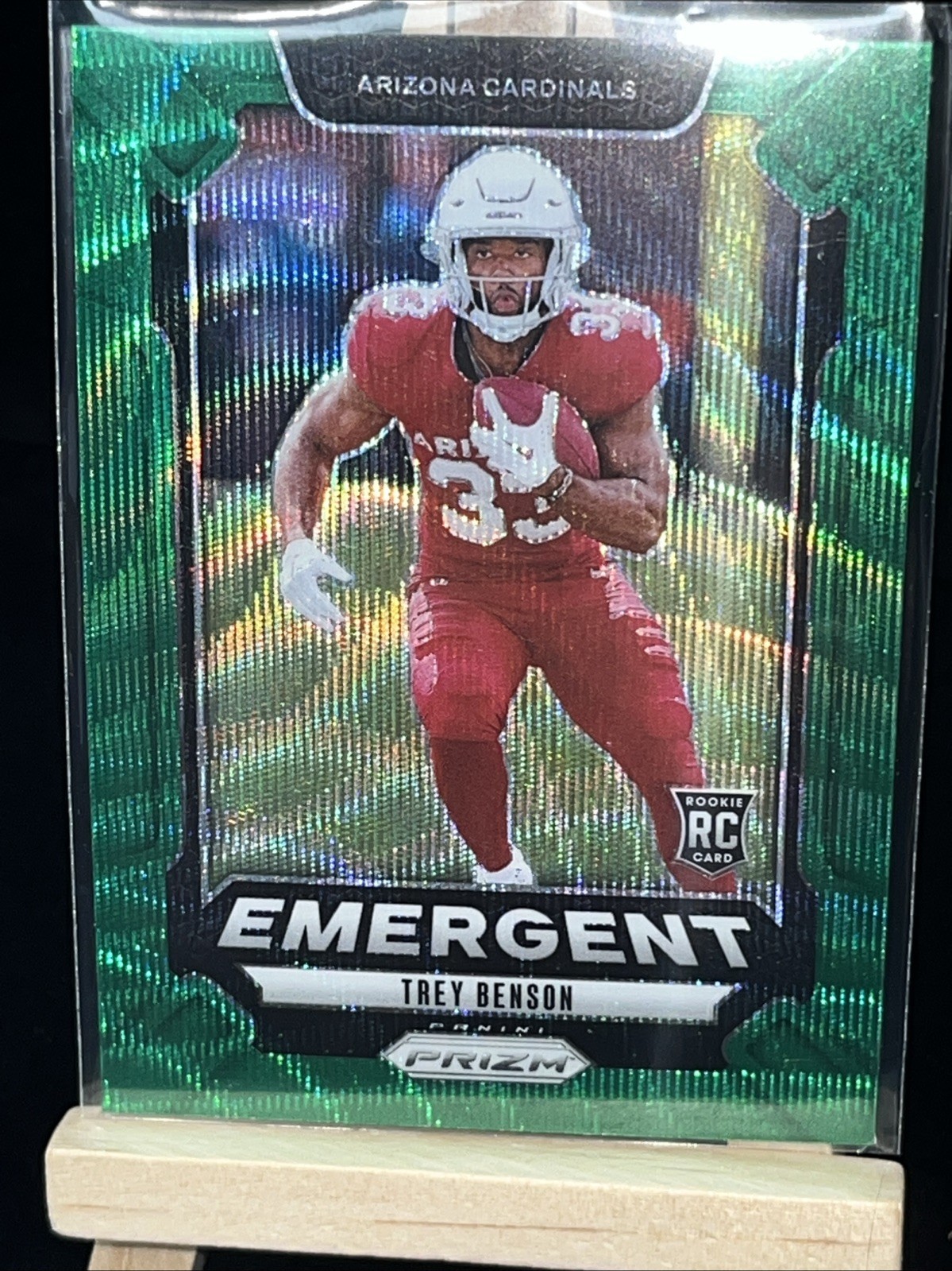 Trey Benson #17 Green Wave Prizm (RC) - 2024 Panini Prizm - Emergent