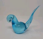 Vtg MURANO Formia Glass Bird 5” Art Sculpture Blue Italy