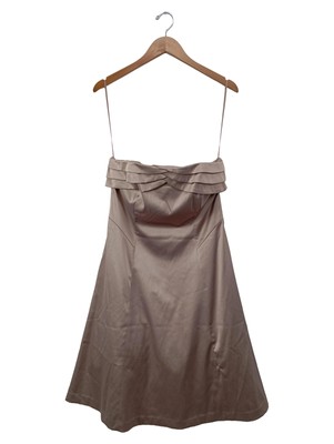 MARKS & SPENCER festliches Kleid Damen Gr. 42/XL Beige Elegant Vintage