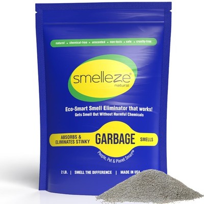 Natural Garbage Smell Removal Deodorizer: 2 lb. Granules Rids Smelly Trash St...