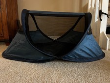 KidCo Peapod Pop-Up Travel Baby Tent w/ Carry Bag, Blowup Pad,  Pump Blue/Black