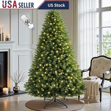 Pre Lit Christmas Tree 6ft LED Lights Remote Control Easy Setup DIY Decoration