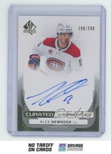 2024-25 SP Authentic Curated Signatures Alex Newhook /299 #SPC-NK Montreal