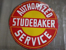 Porcelian Studebaker Enamel Sign Size 30x30 Inches Double Sided