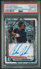 2024 Bowman #CPA-AAN Antonio Anderson Autographs Speckle Refractors PSA 10 #/299