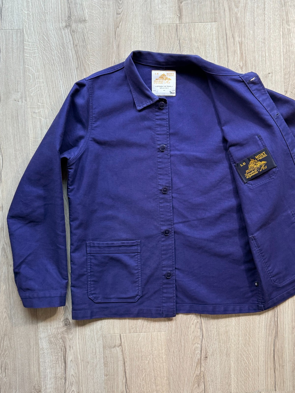 Le Mont Saint Michel “The Real Work Jacket” – Navy Moleskin – Size 50 – Used