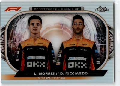 2022 Topps Chrome Formula 1 #CC-MCL Lando Norris / Daniel Ricciardo Constructors