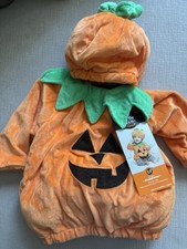 NWT Hide and Eek Boutique Infant Baby 12-18M pumpkin Halloween Costume With Hat
