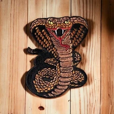 A Striking King Cobra Snake Patch