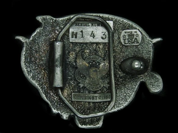 UC05107 HEBILLA DE CINTURÓN CONMEMORATIVA DEL ESTADO 1980 **TEXAS** VINTAGE Foto 2 de 2