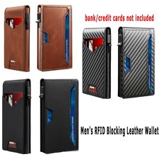 Stylish Ergonomic Minimalist RFID Wallet Leather Holder Suitable for Daily Carry