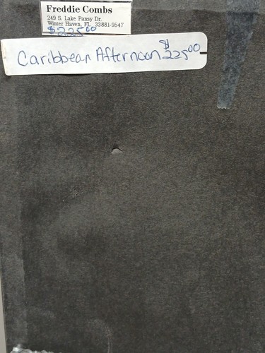 Caribbean Afternoon Freddie Comes Art Sketching Original Framed 29 X 23 Read - Picture 6 of 11