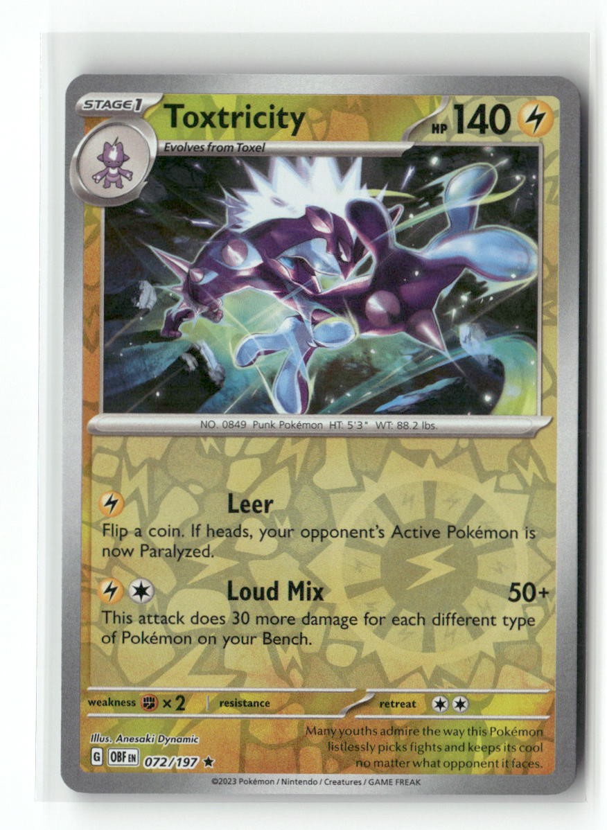 Toxtricity 72/197 Rare Deck Exclusives Pokemon Near Mint