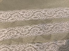 1 1/4  White Flat English Cotton Floral Embroidered Lace 7911