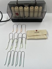 Vintage Carmen Heated Hair Rollers Set Made in Denmark w/ Clips & Case
