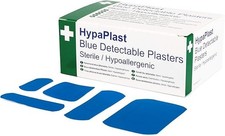 Safety First Aid Group HypaPlast Blue Catering Plasters, Assorted (Pack of 100)