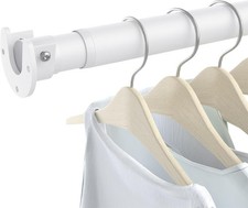 " Closet Rods for Hanging Clothes, 17 to 84 Inch Heavy Duty Stepless Adjustable