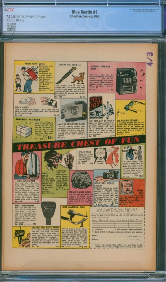 Blue Beetle #1 (1964) ⭐ CGC 7.5 ⭐ 1st Silver Age Blue Beetle! Charlton Comic - Image 2 of 2