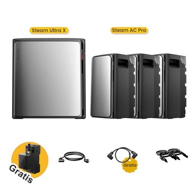 EcoFlow STREAM Ultra X Balkonkraftwerk mit bis zu 3× AC Pro Speicher max 9,6 kWh