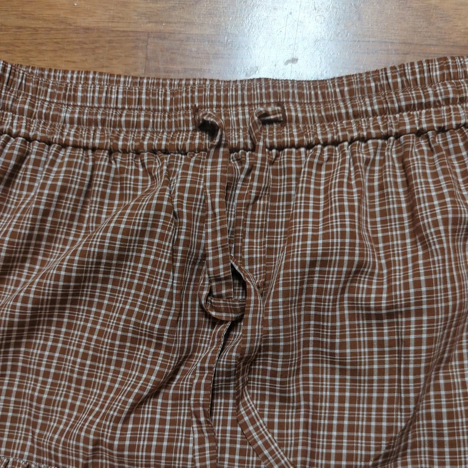 Falda Ann Taylor Loft Informal Marrón Cuadros Cordón Talla S ligeramente usada Foto 3 de 4