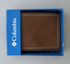 Columbia Men's WALLET BIFOLD Leather Wallet RFID Tan NWT